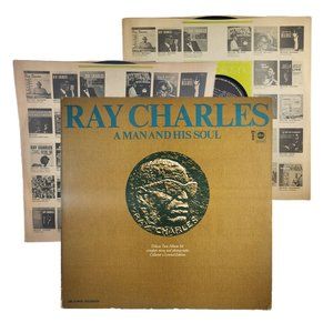 Ray Charles Record LP A Man and His Soul ABC 2 Set Booklet Deluxe Version Vinyl